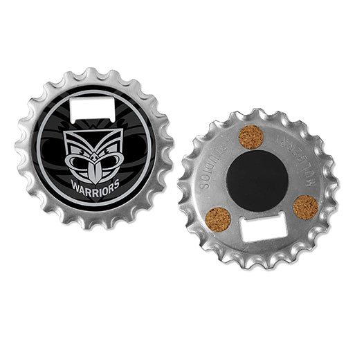 New Zealand Warriors Coaster Magnet Bottle Opener