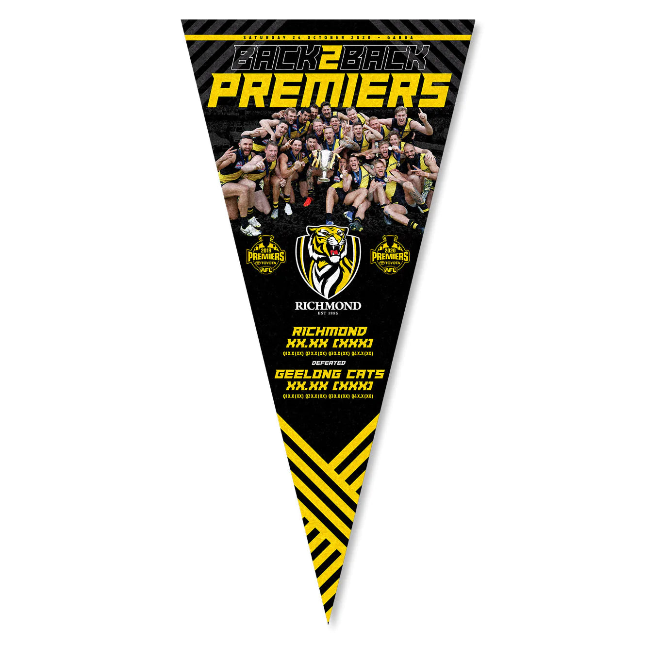 Richmond Tigers 2019 Premiers Felt Pennant