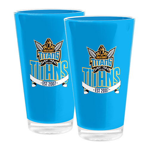 Gold Coast Titans Set of 2 Plastic Tumblers