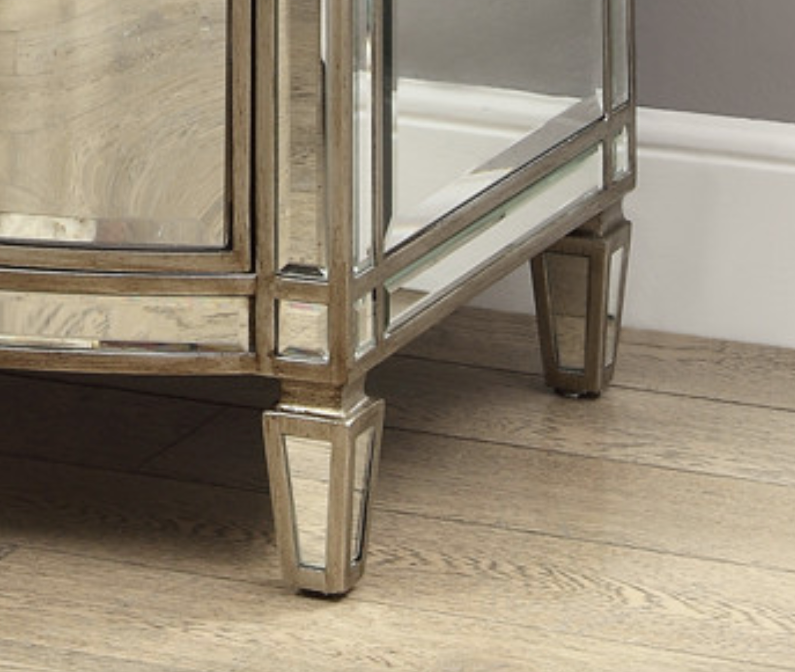 Rochelle Mirror 2 Drawer Bedside Table