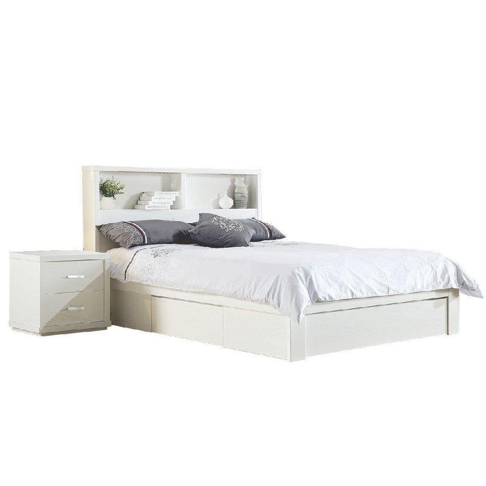 Sicily Wood Bed Frame - White