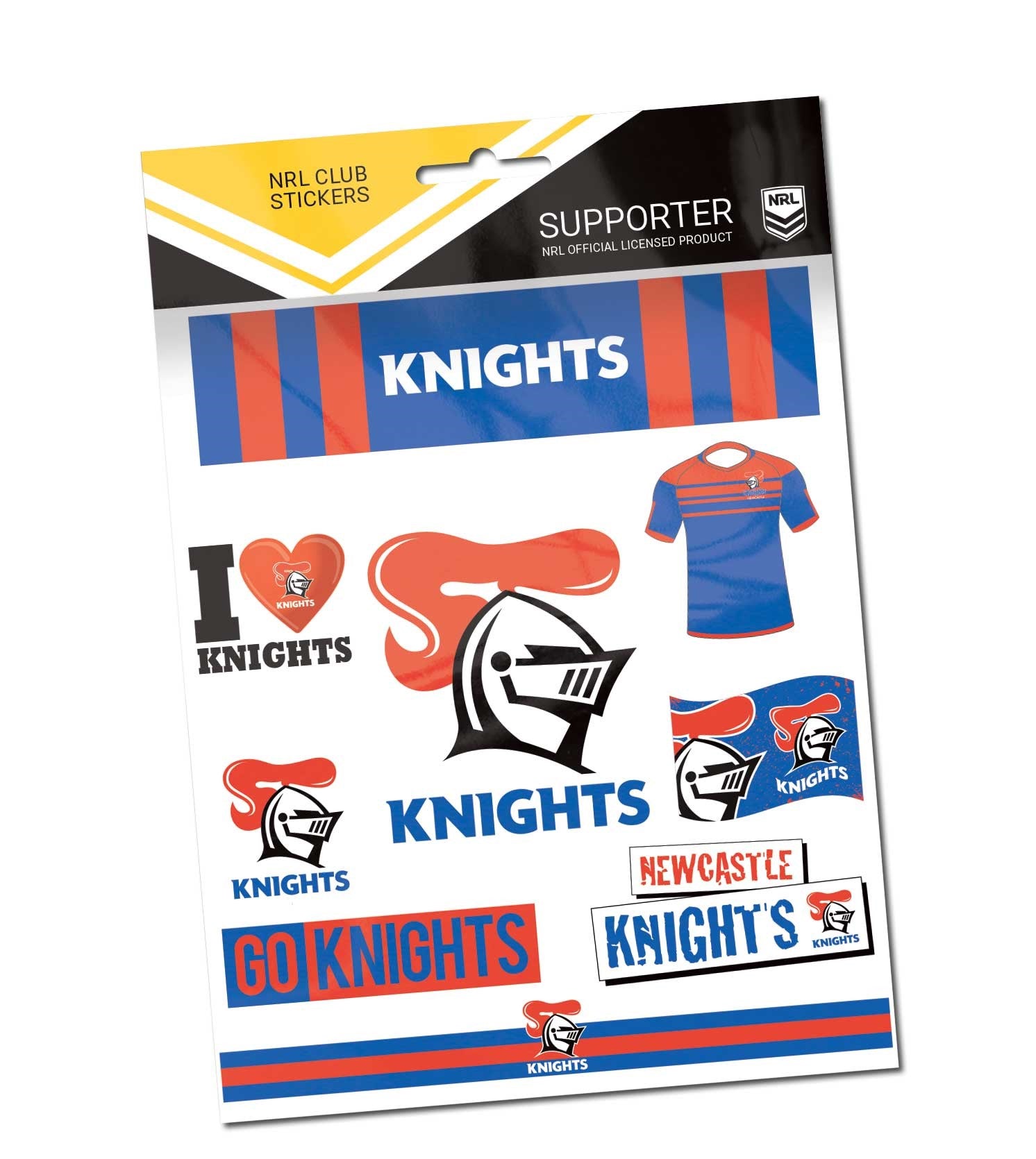 Newcastle Knights Sticker Sheet
