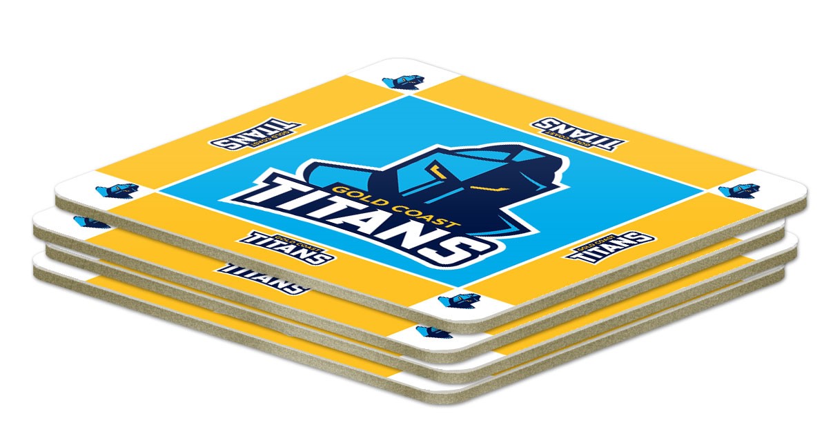 Gold Coast Titans 4Pk Coaster