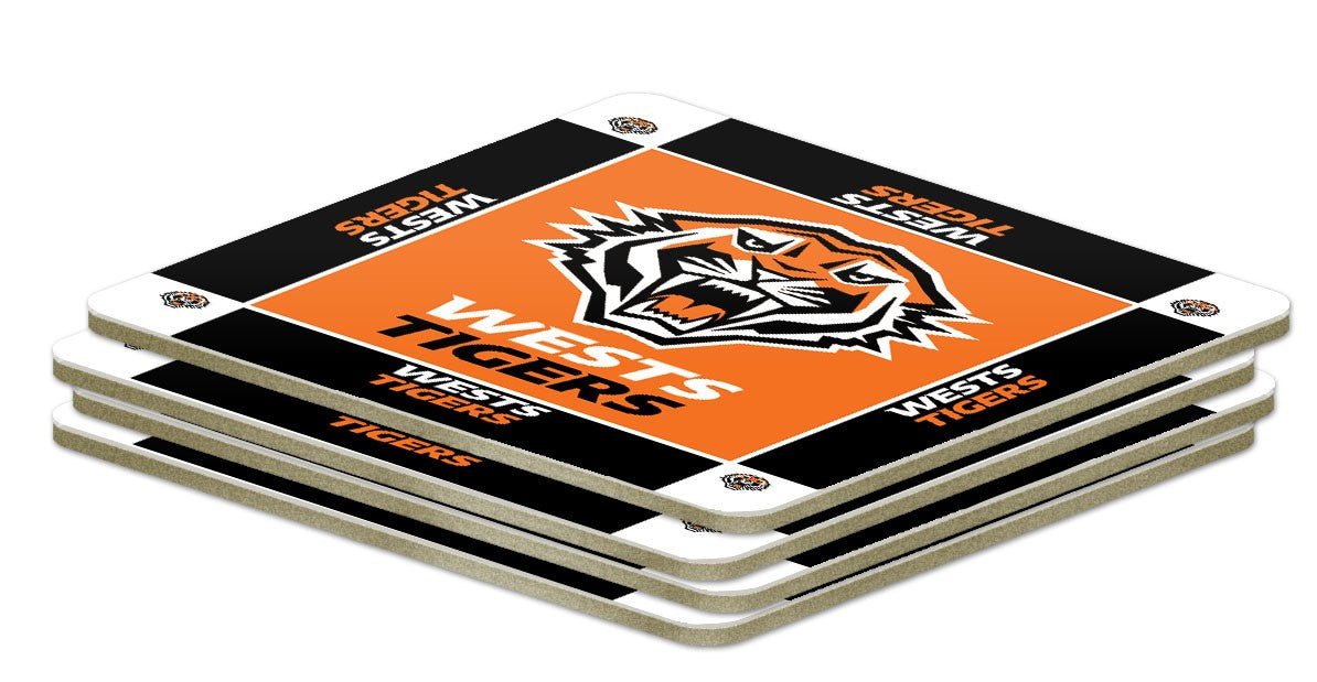 Wests Tigers Tigers 4Pk Coaster