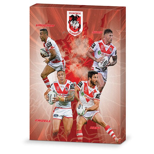 St George Illawarra Dragons 4 Player Canvas