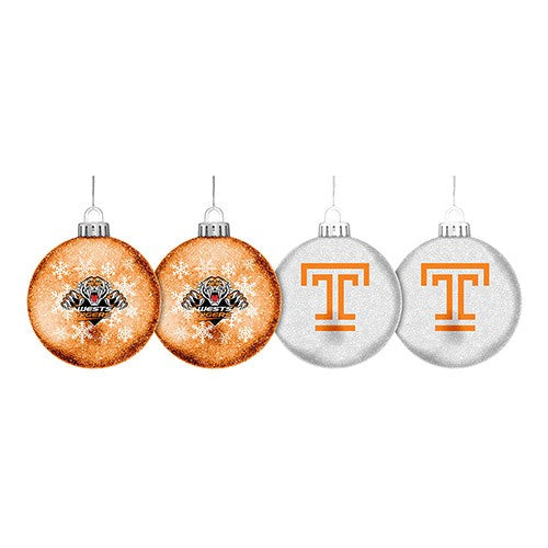 Wests Tigers S/4 Glitter Baubles