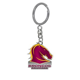 NRL Brisbane Broncos Enamel Logo Keyring - Image