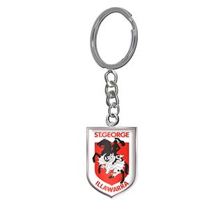 NRL St George Illawarra Dragons Enamel Logo Keyring - Image