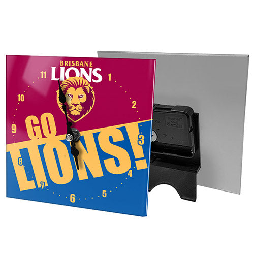 Brisbane Lions Mini Glass Clock