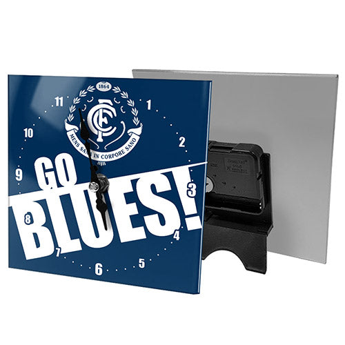 Carlton Blues Mini Glass Clock