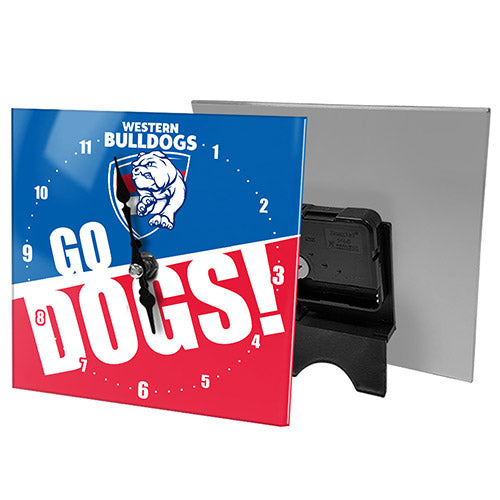 Western Bulldogs Mini Glass Clock
