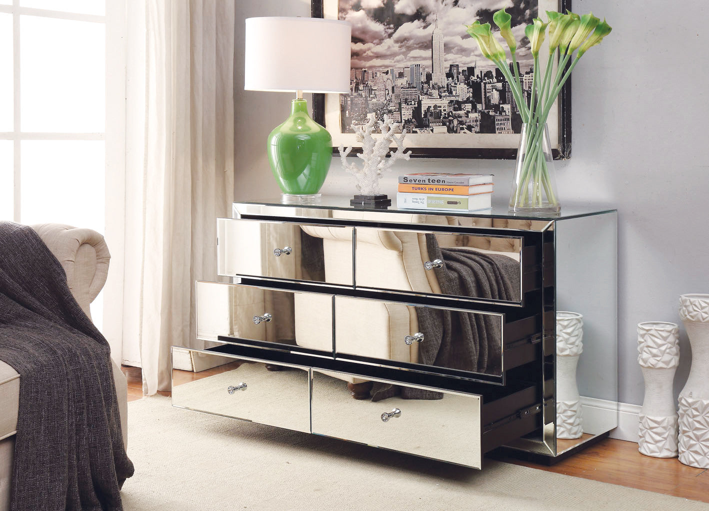 Boulevard Dressing Table - Silver