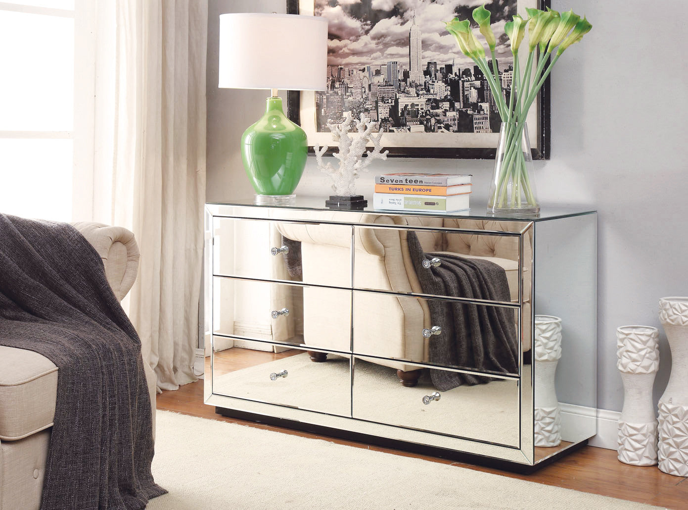 Boulevard Dressing Table - Silver