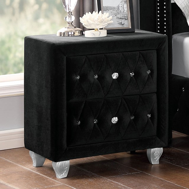 Zohar Bedside Table - Black
