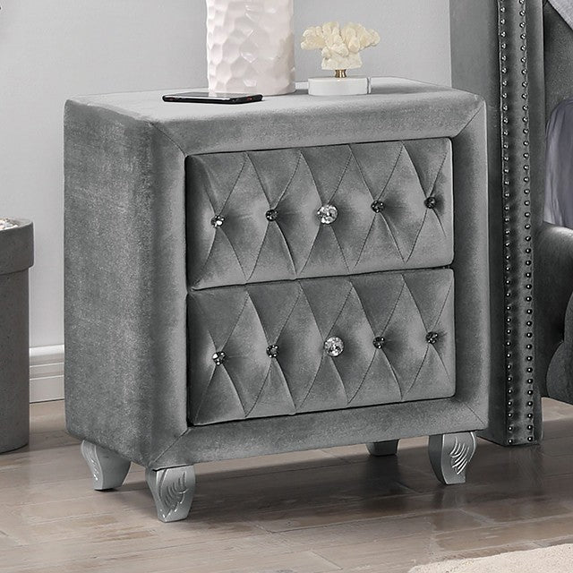 Zohar Bedside Table - Grey
