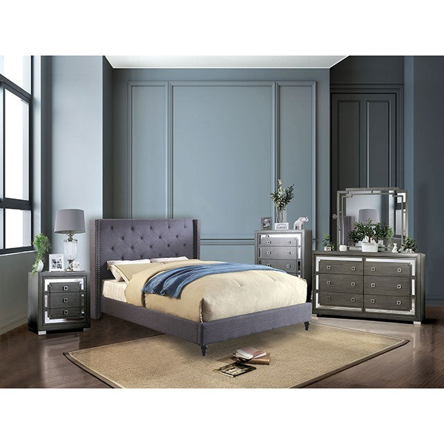 Anabelle Upholstered Bed Frame - Blue