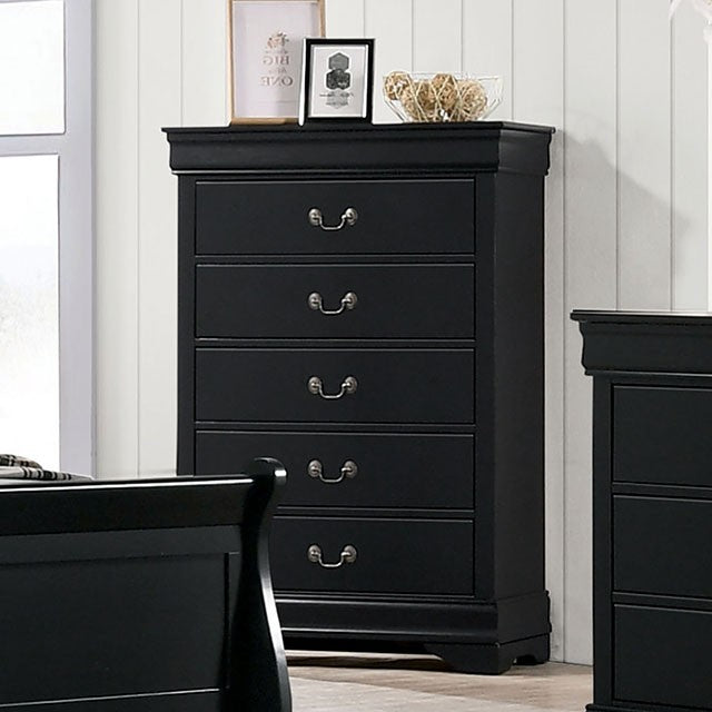 Louis Philippe Chest Of Drawers - Black