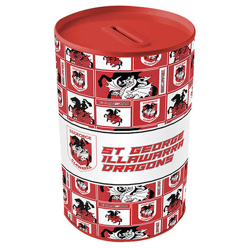 St George Illawarra Dragons Tin Money Box