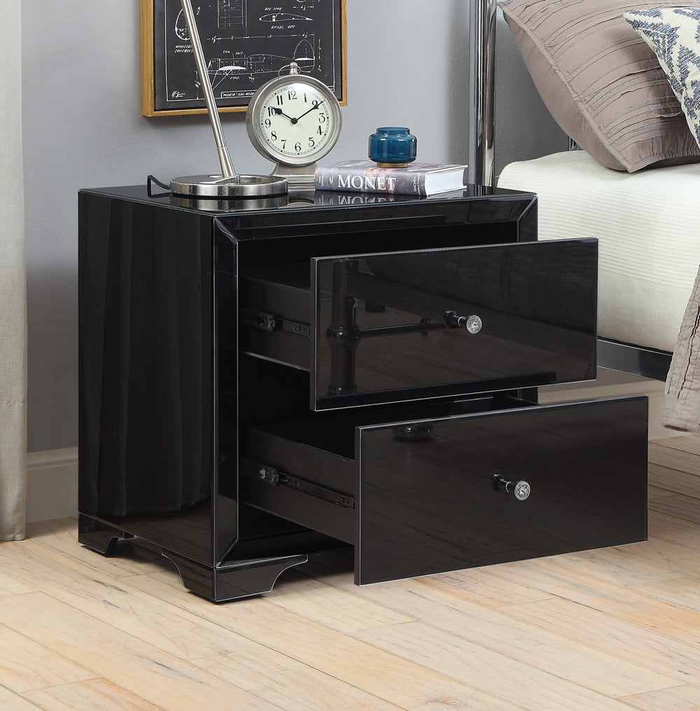 Boulevard Bedside Table In Black