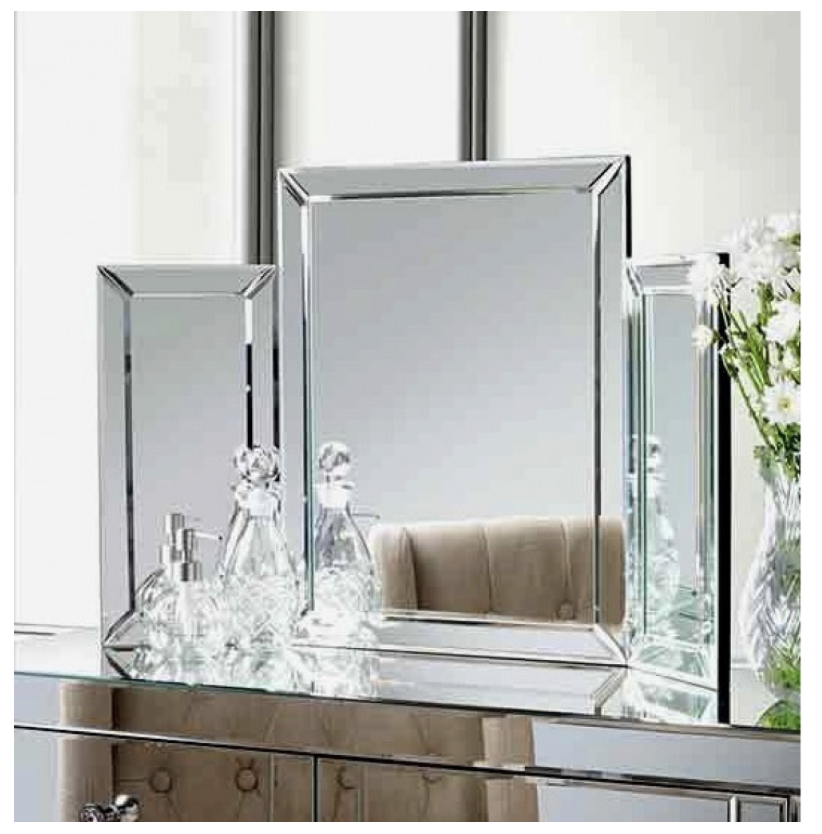 Dressing table tri fold mirror sale