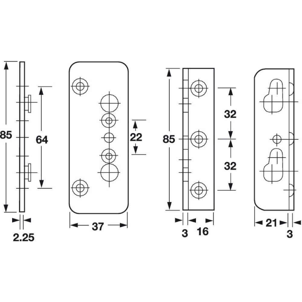Tommo Bed Bracket Dimesions