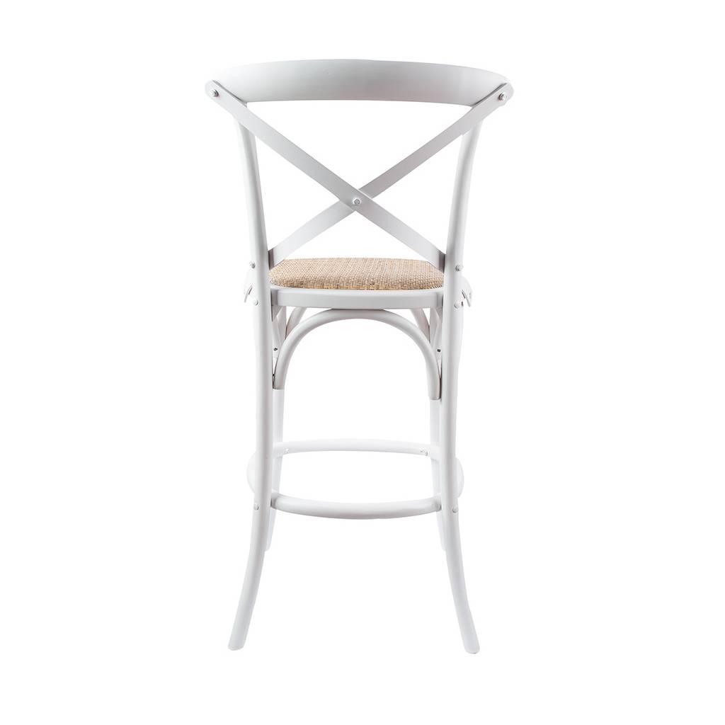 Rattan Bar Stool White