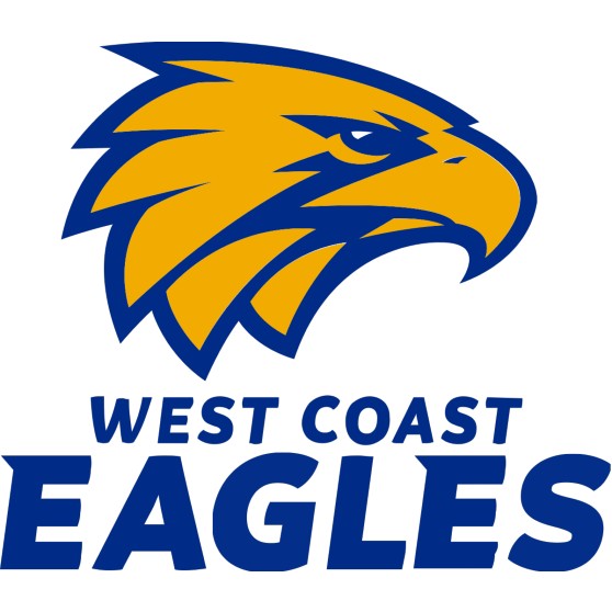 West Coast Eagles AFL Logo Printed 148 cm Polyester Fleece Fabric