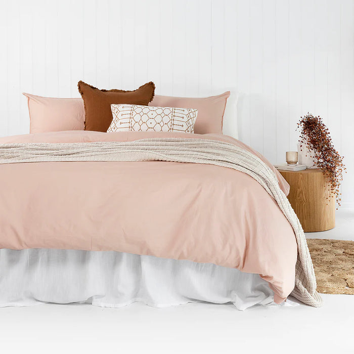 Temple Organic Quilt Cover Set - Rose Water