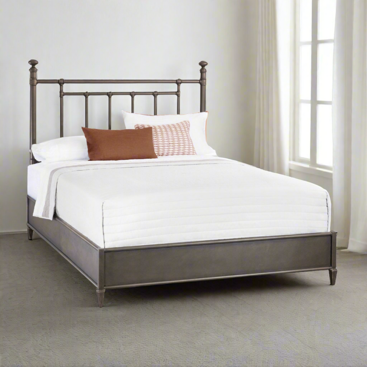 Blake Cast Iron Bed Frame with Surround Frame - The Bedroom