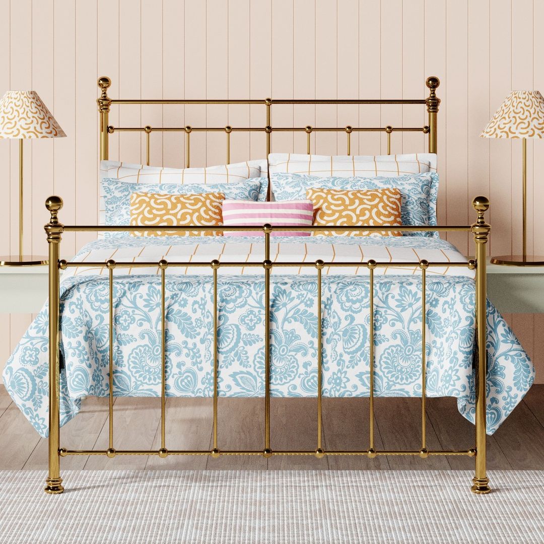 Brass bed deals frame full