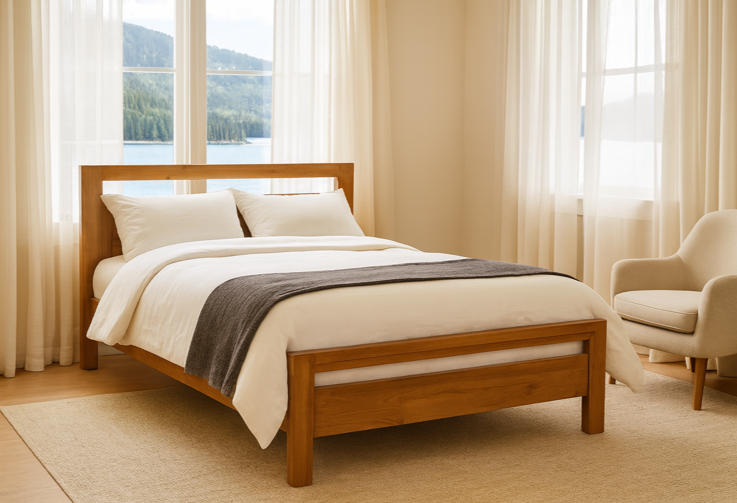 Felipe Wood Bed Frame