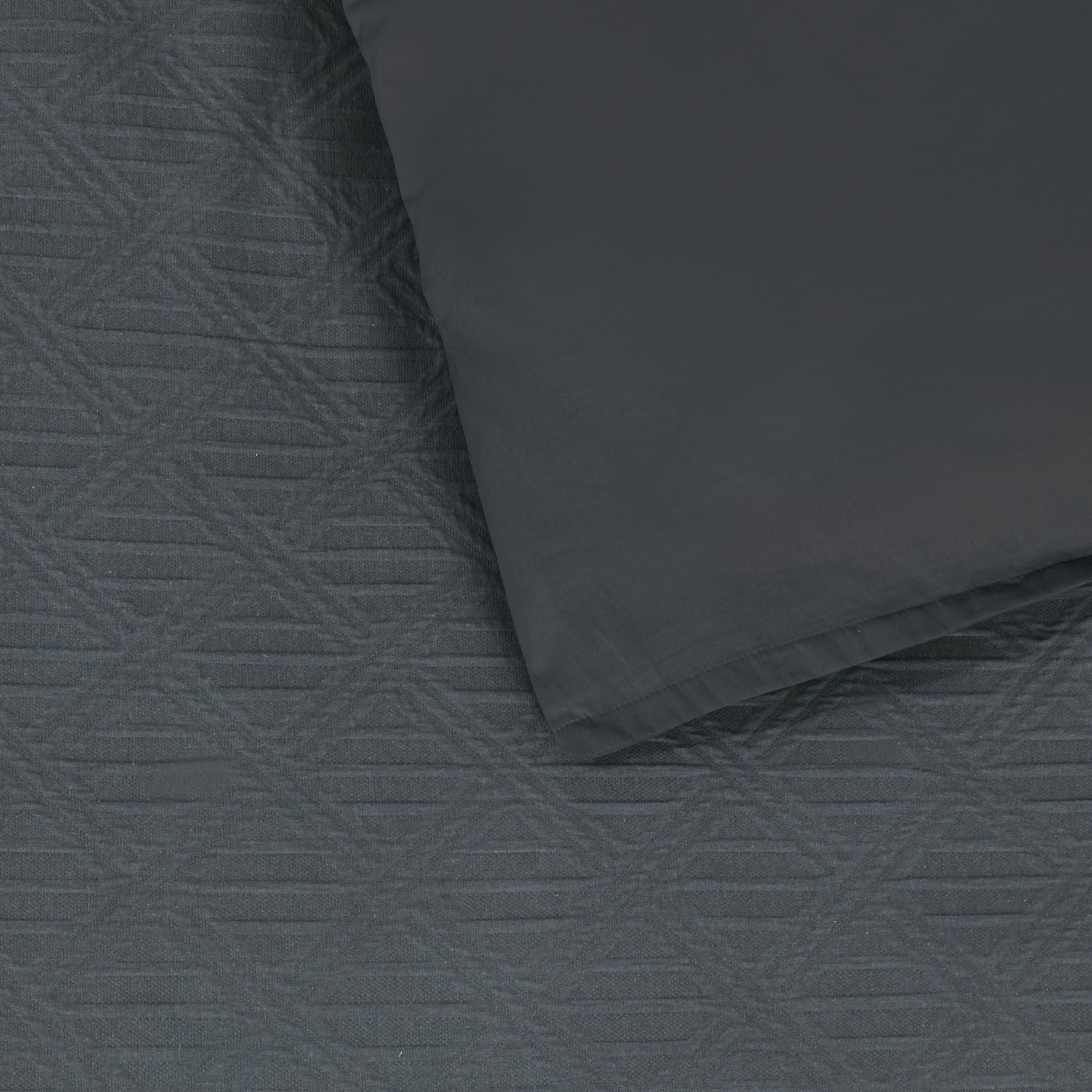 Hallston Quilt Cover Set Charcoal