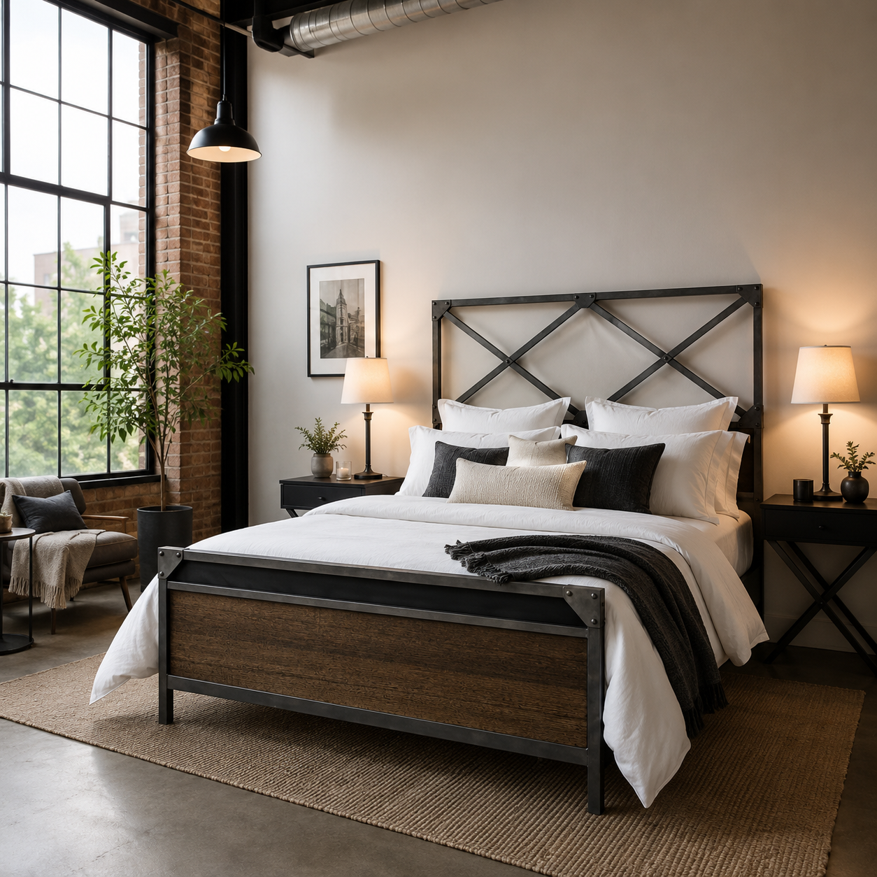 Industry Metal Bed Frame