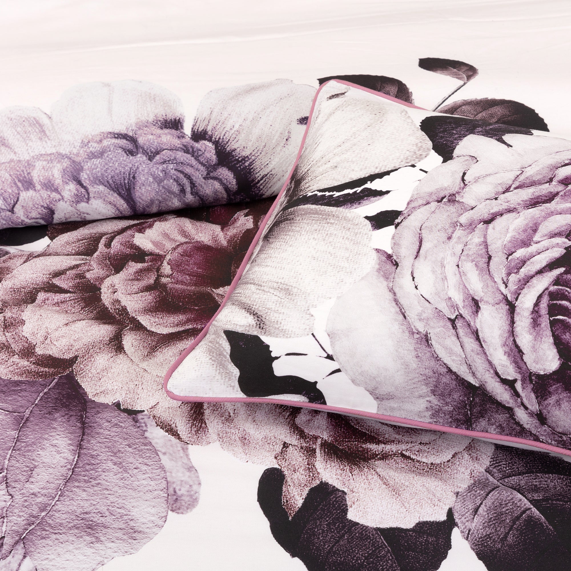 Kiara Quilt Cover Set Lavender