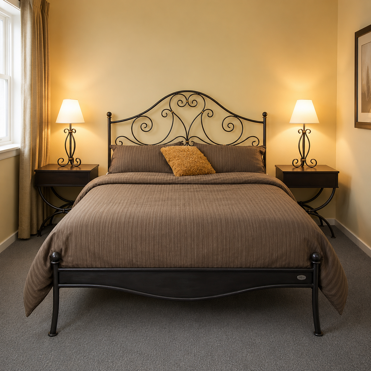 Monique Metal Bed Frame - low foot