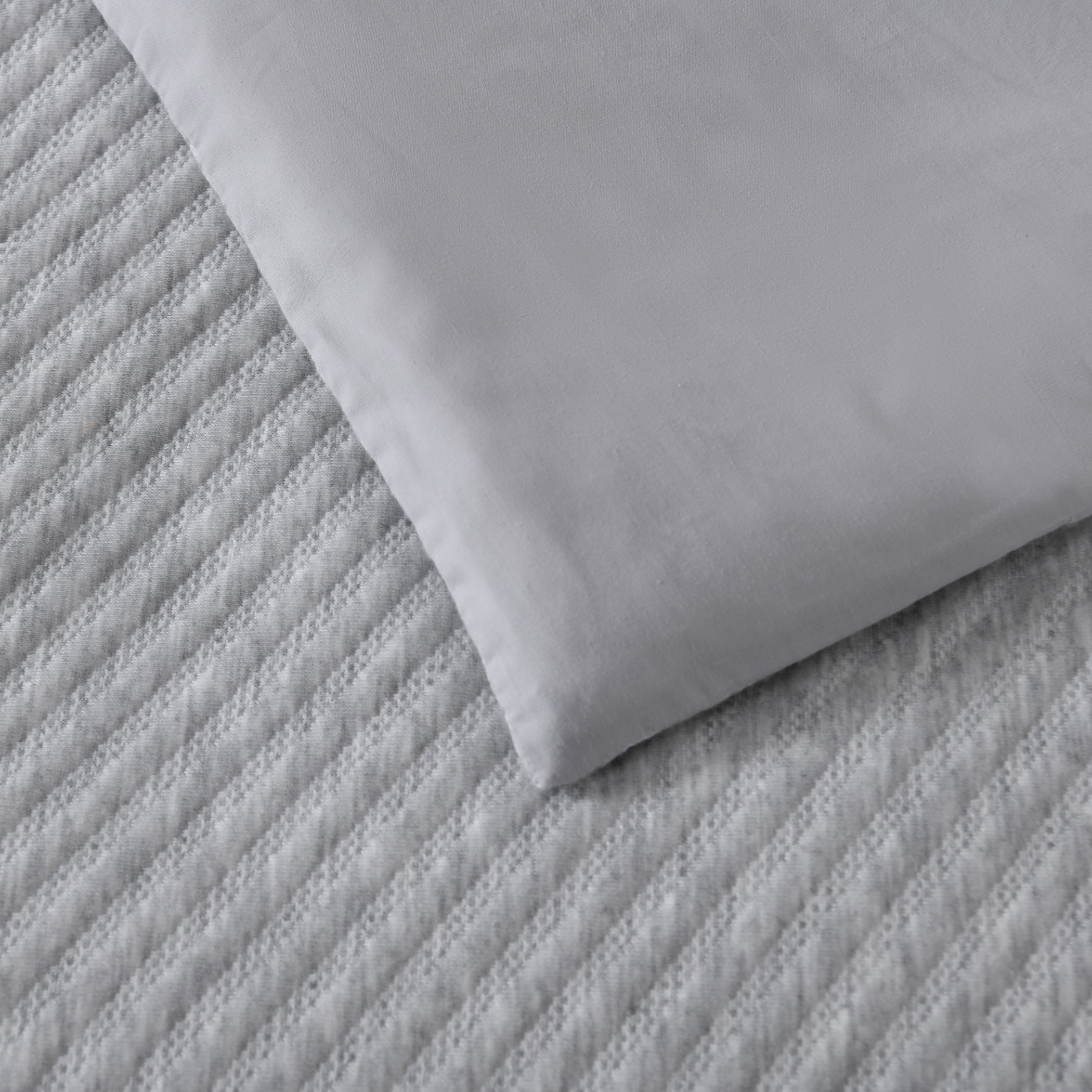 Pesaro Quilt Cover Set Grey Marle