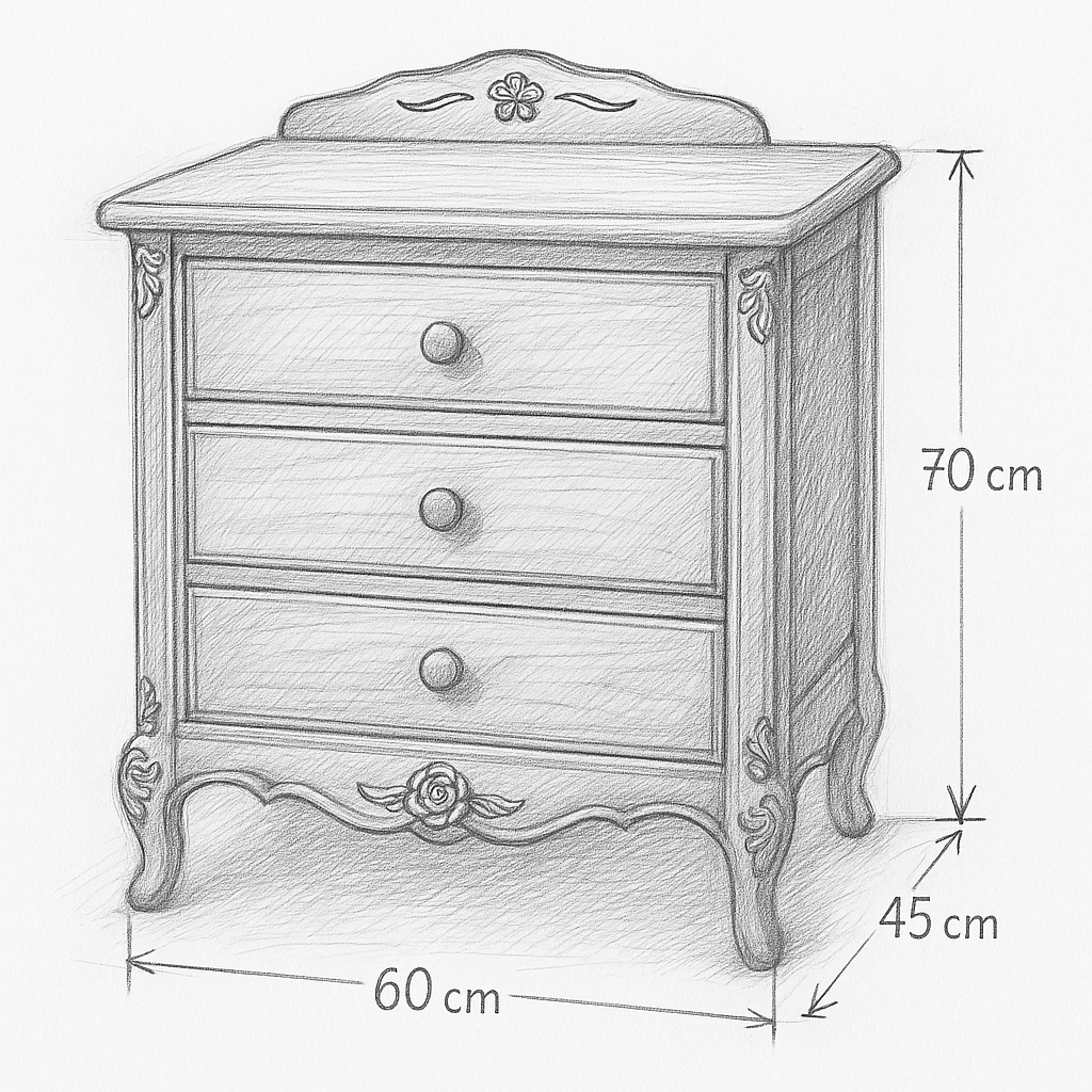 Rose Bedside Table