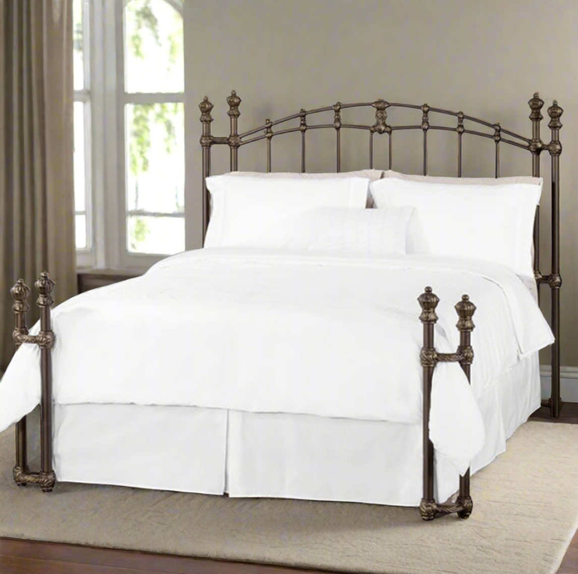 Campbell Cast Iron Bed Frame with Return Posts