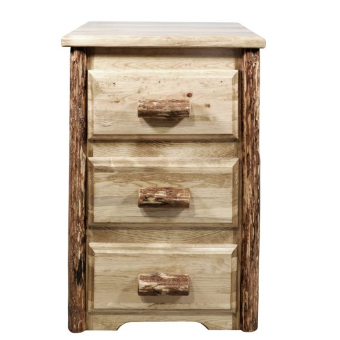 Glacier Country Bedside Table with 3 Drawers