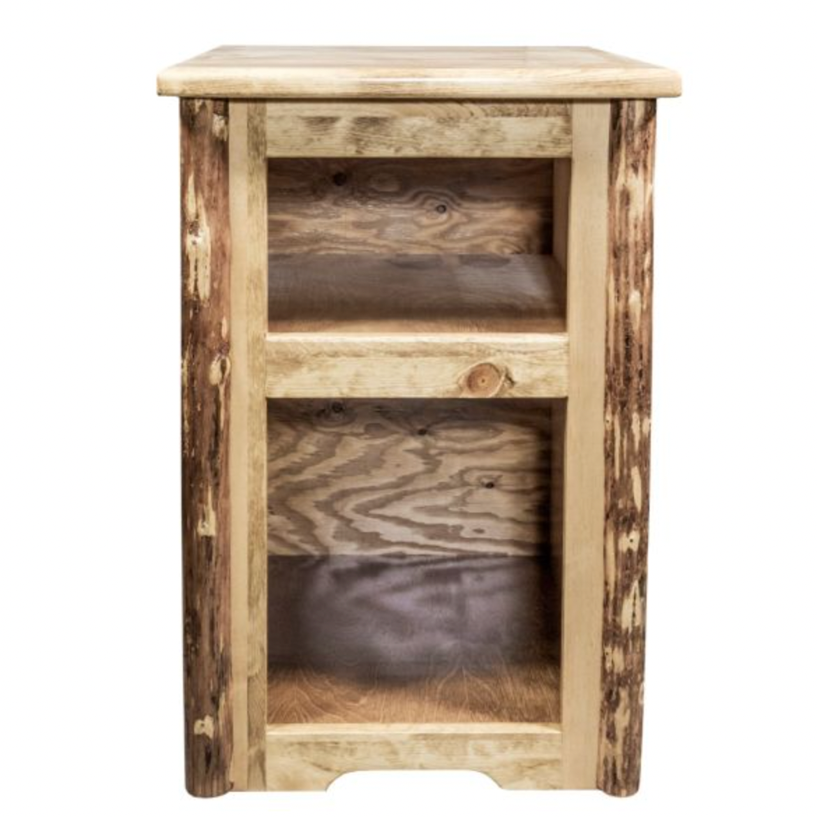 Glacier Country Bedside Table with Shelves