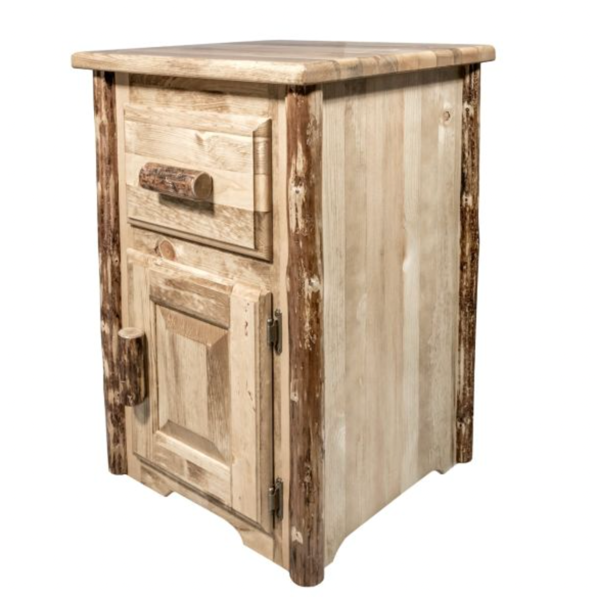 Glacier Country Bedside Table with Drawer and Door