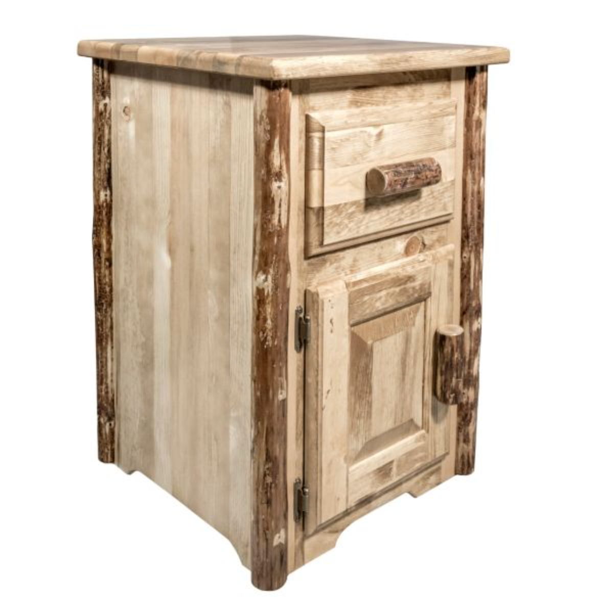 Glacier Country Bedside Table with Drawer and Door