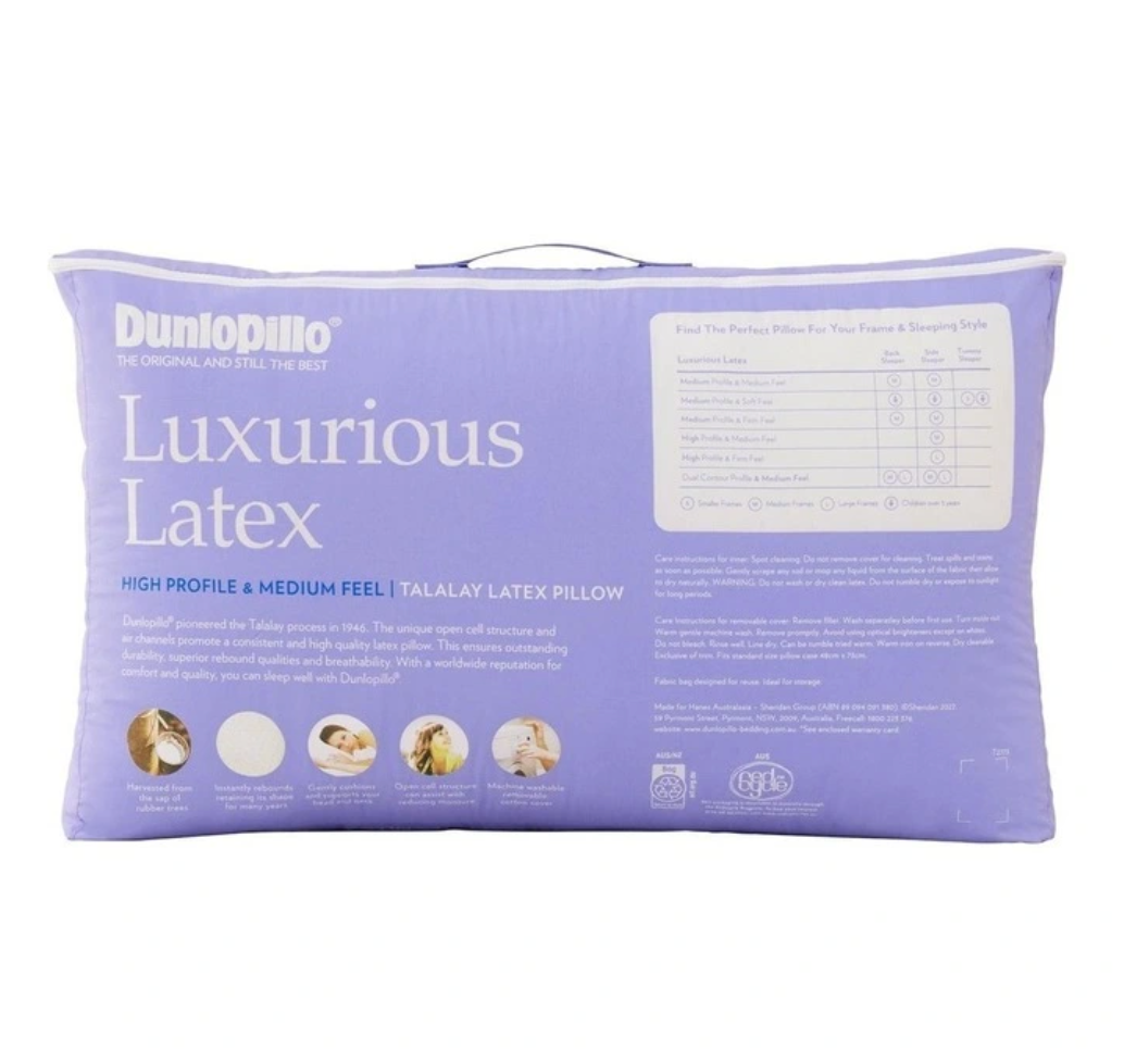 Luxurious Latex High Profile & Medium Feel Pillow