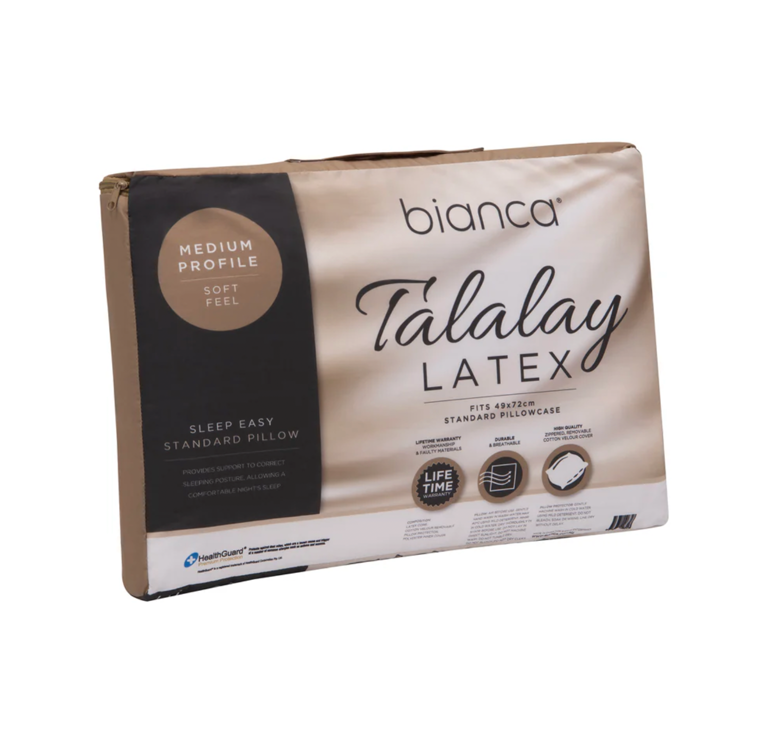 Sleep Easy Medium Profile Soft Feel Talalay Latex Pillow