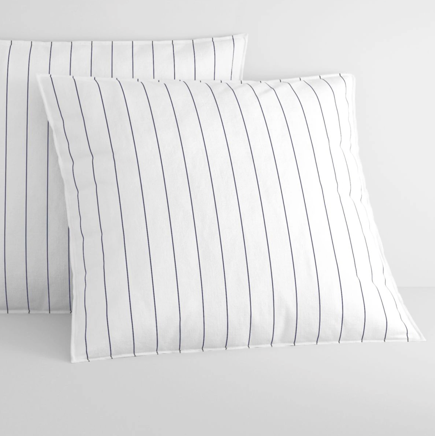 Bayley Stripe Washed Percale European Pillowcase Pair