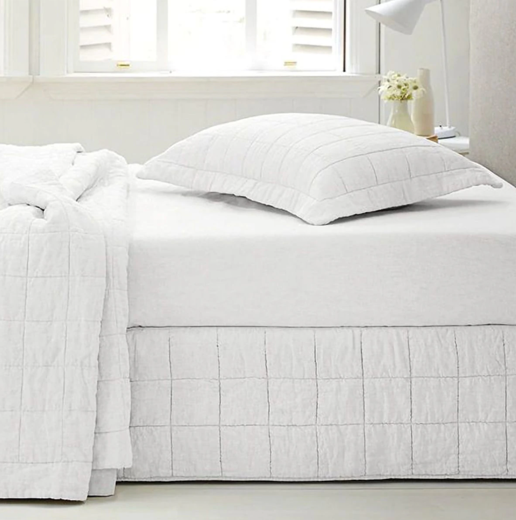 Abbotson Linen Quilted Bed Skirt