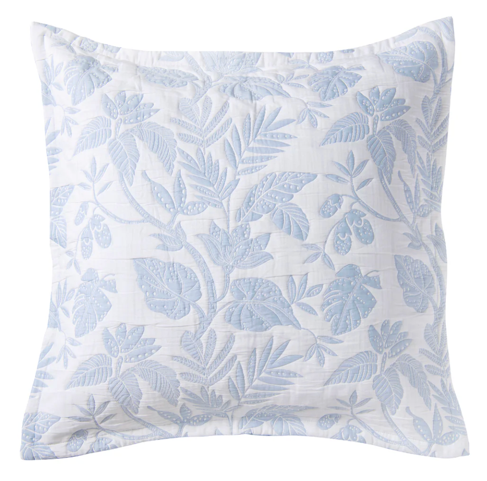 Laurieton European Pillowcase Blue