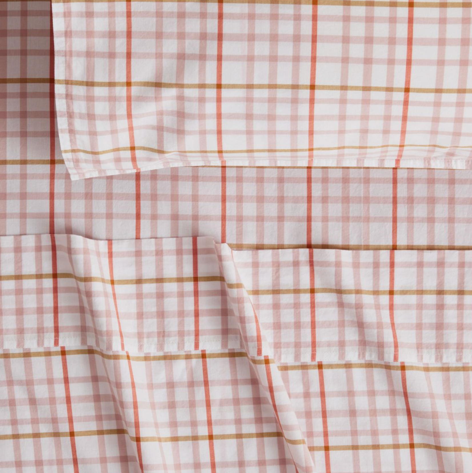 Bayley Check Washed Percale Sheet Set