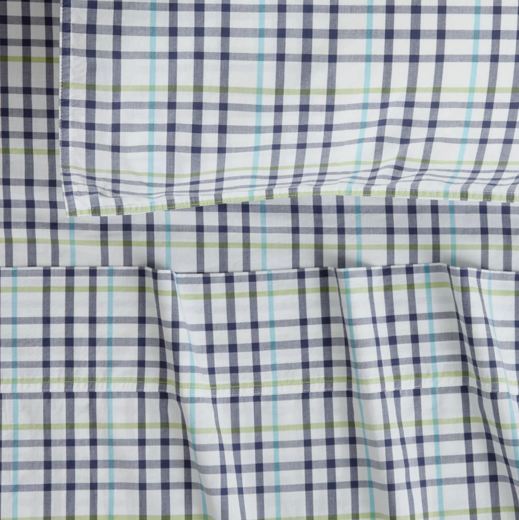 Bayley Check Washed Percale Sheet Set