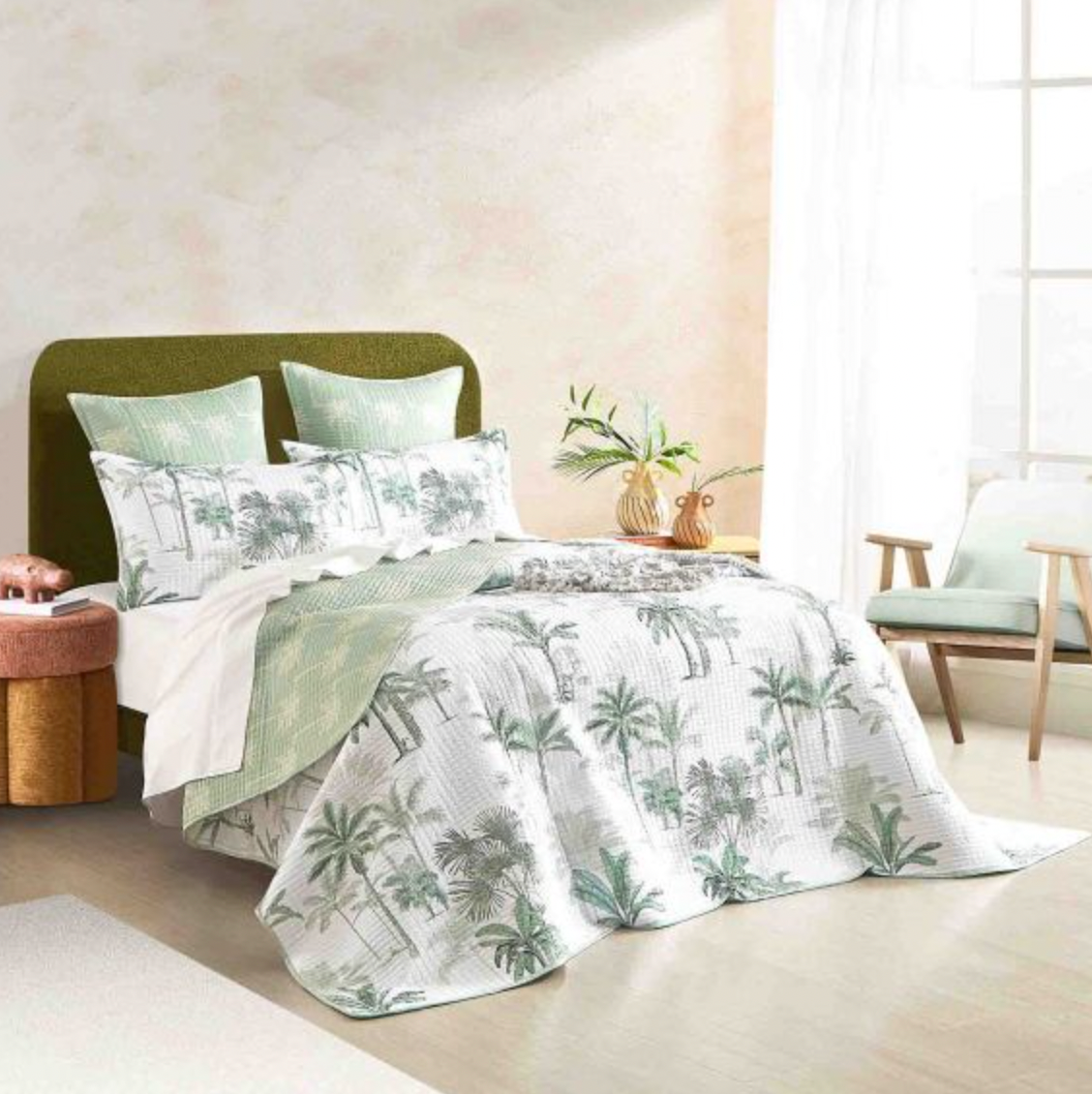 Marbella Quilted Reversible Coverlet Set